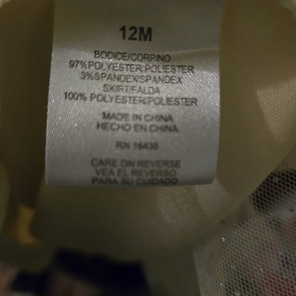 Nannette Baby 12 Month Yellow/White Dress - Picture 4 of 4